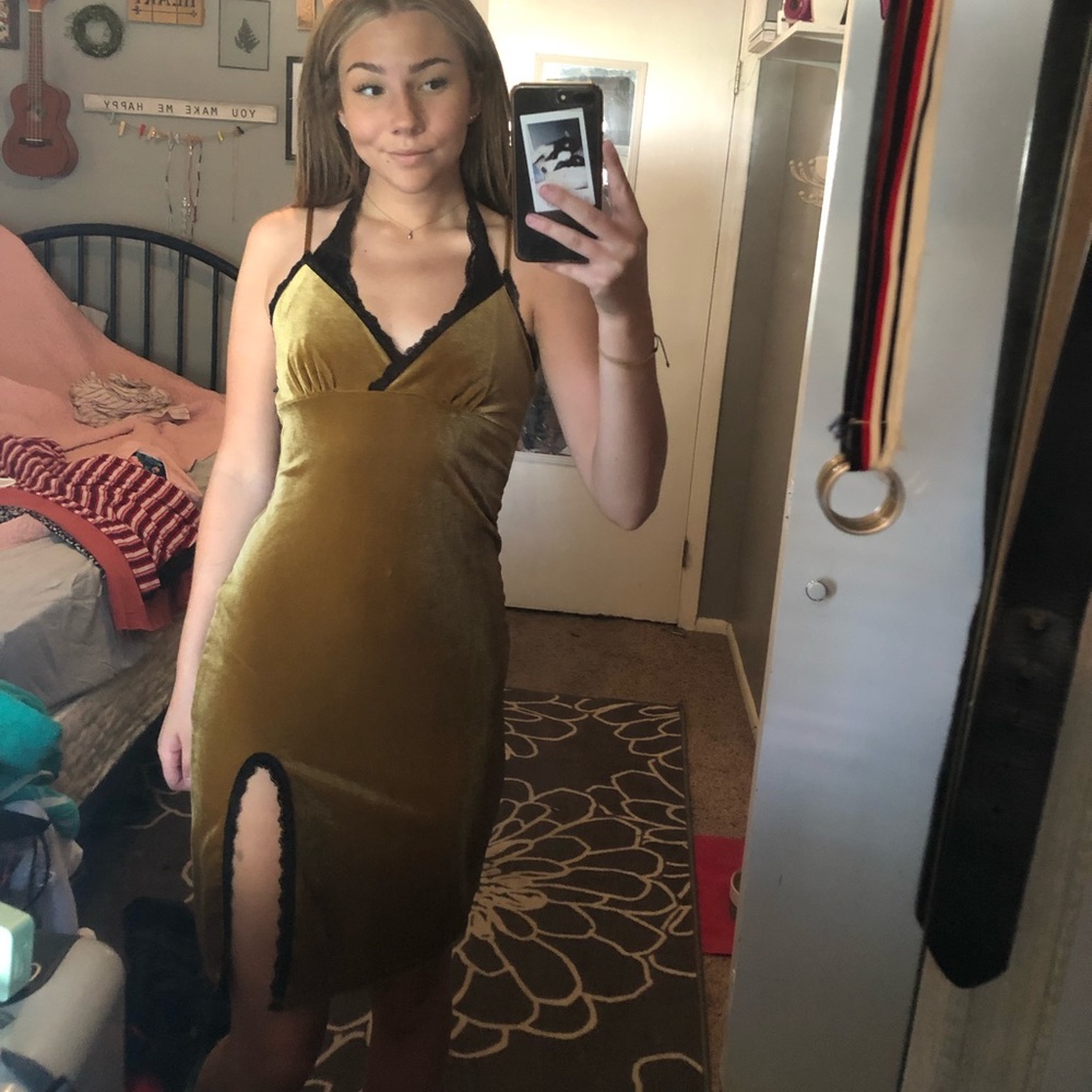 Velvet mini dress